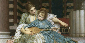 The music lesson [detail] / Lord Frederic Leighton. - 1877. - Photograph of original painting.